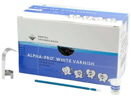 Alpha-Pro White Varnish - фторсодержащее покрытие, вкус Дыня (50 шт по 0.5 мл) Dental Technologies