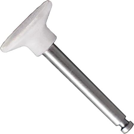 Полир "Kagayaki Ensmart Pin" - Диск Белый (силикон) µ 125 - держатель из нержавеющей стали, 1 штука