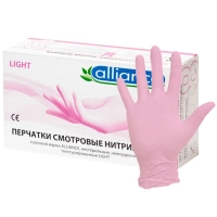 перчатки нитриловые alliance р-р: xs розовые 3.5 г, 50 пар