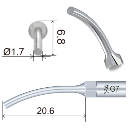 насадка g7 к скайлеру для удаления коронок, woodpecker (подходит к ems)