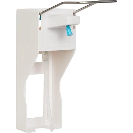Дозатор A-265S настенный, локтевой, пластиковый, c мет. рычагом и распылителем, 1л, ShenZhen