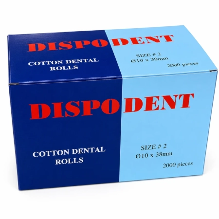Ватные валики, 2000шт., DISPODENT (ТК=12 уп)