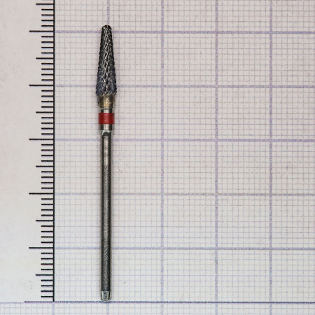 194140040 фреза твс - конус - 040 красный насечка крестообразная мелкая. мет. сплавы пластмасса   ho