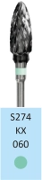 s274kx060 фреза твс - конус - 060 зеленый насечка крестообр.агрессив. мелкая  твердый акрил  horico