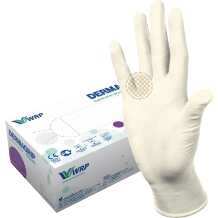 Перчатки латексные DERMAGRIP CLASSIC размер L, 50 пар