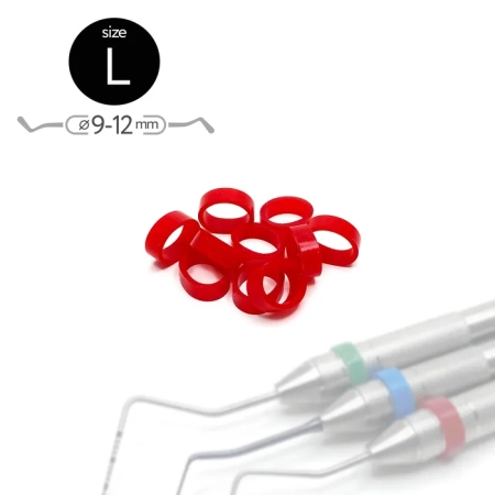 Маркировочные кольца размер L красные (50 шт) FABRI