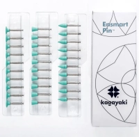 набор полиров "kagayaki ensmart pin" (диск, пуля, чашка - зелёные (силикон)) µ 70, 30шт/уп