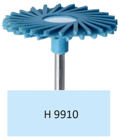 H9910 Диск полировальный - Синий с прорезями (грубая зернистость) - полировка керамики,  Ø 26мм.,