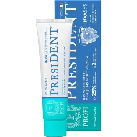 Зубная паста PRESIDENT® PROFI ORTHO-EXPERT (75 RDA) 90 г
