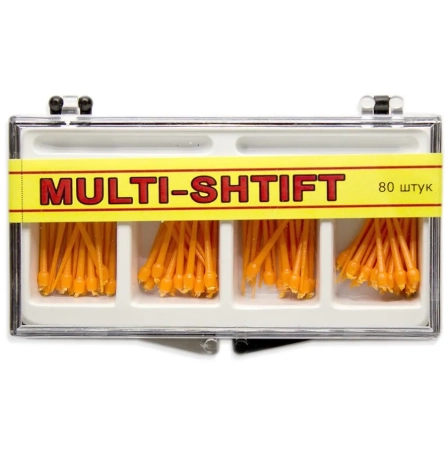 штифты беззольные оранжевые 1,5 мм (80 шт) рудент