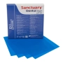 латексные листы dental dam синий, средний, 127 мм х 127 мм, без запаха (52 шт) sanctuary
