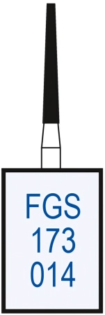 FGS173014 Бор алмазный FGS (313) - конус усеченный - 014 серый (хвостовик укороченный)HORICO