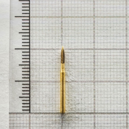 c246uf314010 бор твердосплавный - пламя остроконечное длинное - 010 финир 30 граней турбинный наконе