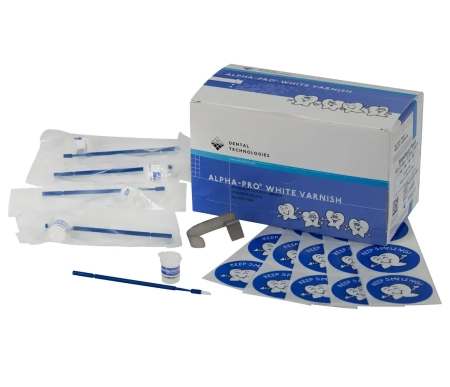 alpha-pro white varnish - фторсодержащее покрытие, вкус жвачка (50 шт по 0.5 мл) dental technologies
