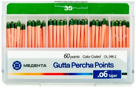 Гуттаперчевые штифты 06 №35 60шт/уп, (МЕТА)