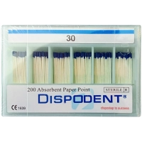 штифты бумажные абсорбирующие 02 №30 (200 шт) dispodent