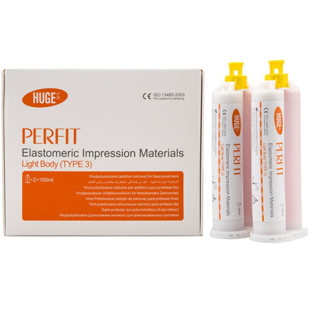 PERFIT Light Body (TYPE 3) (50+50мл) - А-силикон, коррегирующий слой, HUGE Dental