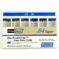 бумажные штифты - конусность 04 - №30 - 100 штук, diadent