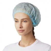 шапочки "спецмедзащита" типа «шарлотта» из нетканного материала, цвет: голубой, 100шт/уп 