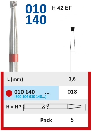 010140018 Фреза твс - обр.конус - 018 красный насечка крестообразная мелкая. мет. сплавы пластмасса