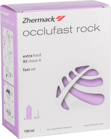 окклюфаст рок - винил-полисилоксан для регистрации окклюзии, 2*50мл., zhermack (тк=36уп)