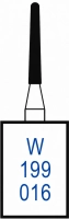 w199016 бор алмазный w - конус закругленный - 016 серый - 1 штука, horico
