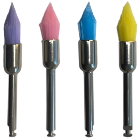 Щетка полировочная нейлоновая заостренная ассорти для УН 100 шт