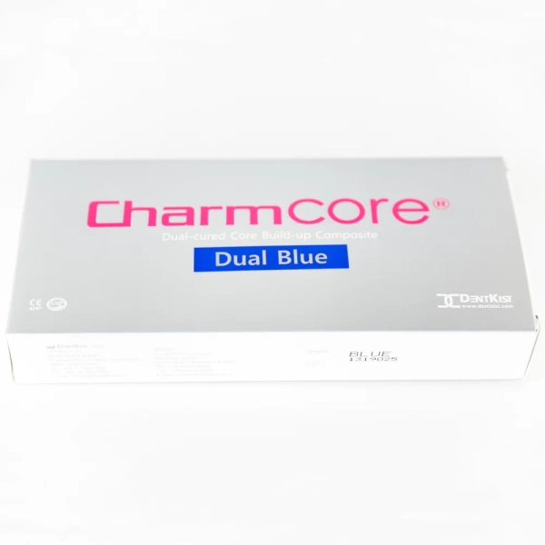 charmcore dual (чамкор) - композит двойного отверждения, 2шпр*5мл. (dentkist) blue