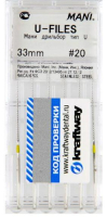 u-files - дрильборы для работы с уз приборами 33мм, №20, 6шт, mani