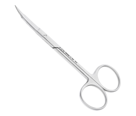 Ножницы хирургические, изогнутые Goldmann-Fox,12.5см (HLW Dental Instruments)