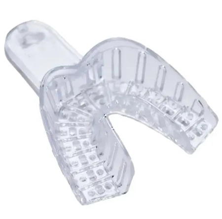 Ложки для снятия слепков перфорированные пластиковые для имплантологии №1 низ, 12 шт, JNB