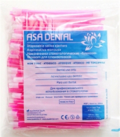 наконечники для слюноотсосов "blossom" розовые со съёмным прозрачным колпачком, 100шт (тк=10)