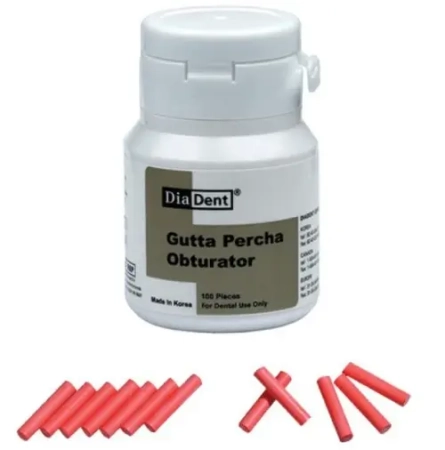 Gutta Percha Obturator - флакон с гуттаперчевыми стержнями (100 шт) DiaDent