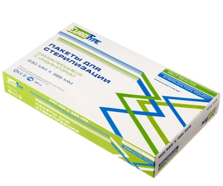 Пакеты для стерилизации 230мм х 395мм (200шт), EuroType Россия(ТК=5шт)