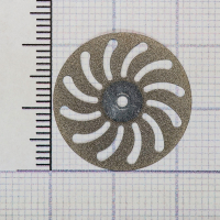 h401f220 диск алмазный d=22mm двухсторонний, перфорированный желтый horico