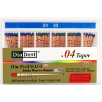гуттаперчевые штифты - конусность 04 - №30 - 60 штук, diadent