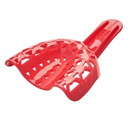 ложки слепочные ортопедические красные №2 (1 верх + 1 низ) accentmed