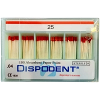 штифты бумажные абсорбирующие 04 №25 (100 шт) dispodent