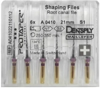 protaper / протейпер машинные 21 мм s1 - фиолетовые формирующие (6 шт) maillefer