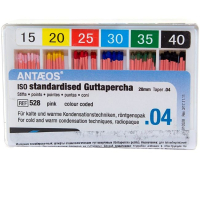гуттаперчевые штифты "antaeos" 04 №15-40, 60шт., vdw