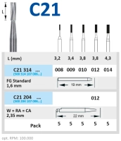 c21204012 бор твердосплавный - цилиндр - 012  угловой наконечник  horico