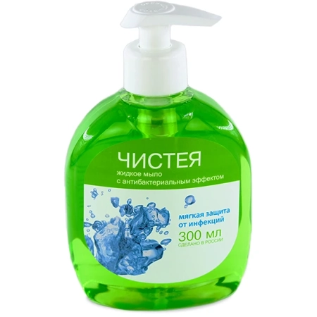чистея - мыло жидкое с антибактериальным эффектом - 300мл., с дозатором