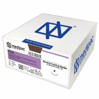 p.g.a. (пга) нить рассасывающаяся l=45 см usp 5/0, игла 16 мм о/р 3/8 (24 шт) medipac