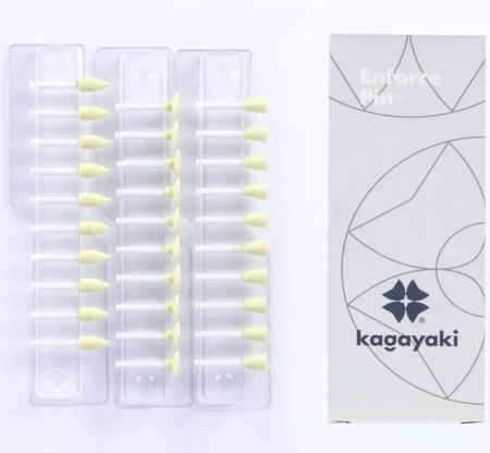 набор полиров "kagayaki enforce pin" (пуля,диск,чашка) - жёлтые (уретан), µ 32, уп/30шт