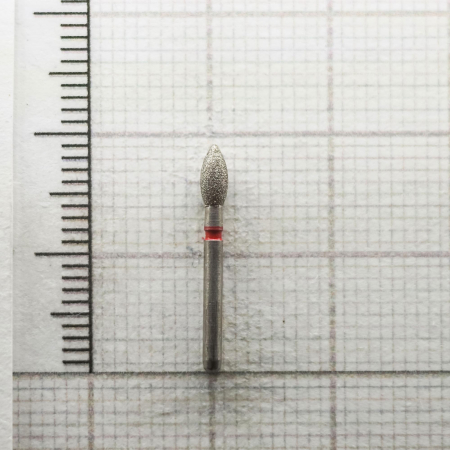 fg257c023 бор алмазный fg - олива остроконечная - 023 красный horico