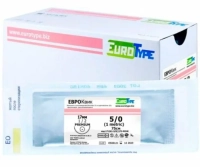 евроквик нить l=75 см usp 5/0, игла 17 мм колющая 1/2 (12 шт) eurotype