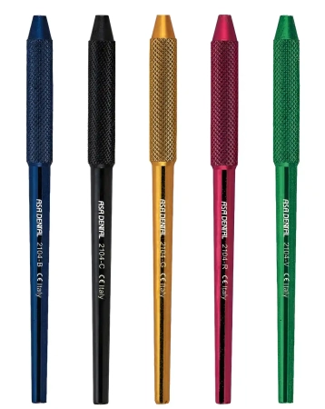 ручка для зеркала алюминиевая желтая, asa dental