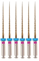 multitaper files gold, 25мм, wp 21, размер 04-10, стерильные машинные файлы (6 шт) eurofile