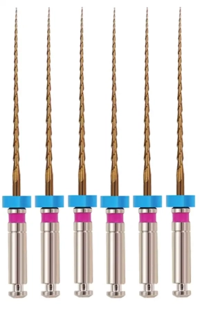 MultiTaper Files Gold, 25мм, WP 21, размер 04-10, стерильные машинные файлы (6 шт) Eurofile