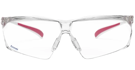 очки защитные прозрачные monoart fit up pink, розовые дужки, арт. 261463, euronda